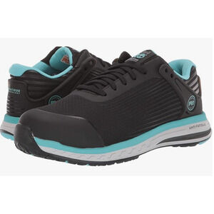 TIMBERLAND Women's PRO Work Sneaker US 6.5 Black Blue Drivetrain Comp-Toe SR NIB